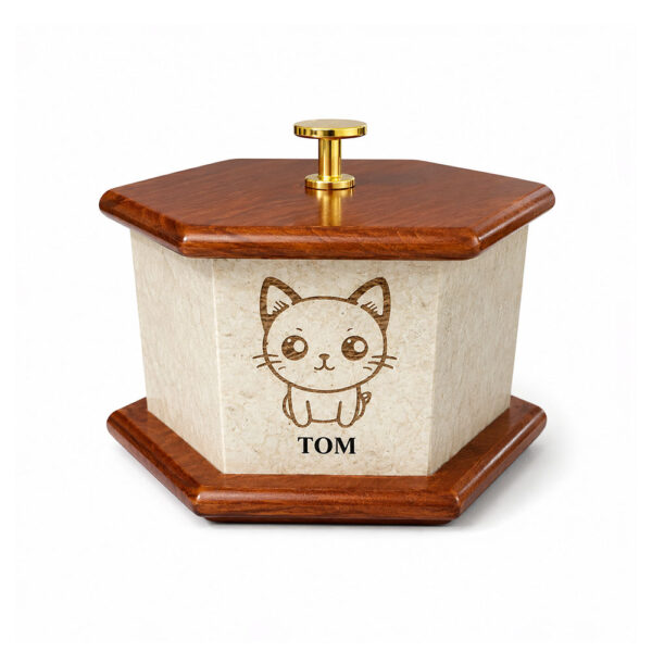 Urna para mascotas hexagonal afrodita